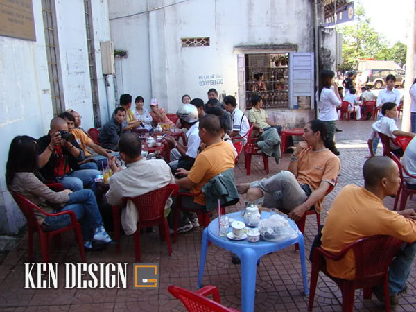 thiết kế quán cafe bình dân